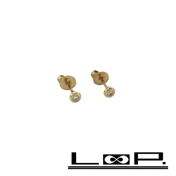 ■美品■　ティファニー バイザヤード ピアス アクセサリー イエローゴールド YG750 ダイヤ 1...
