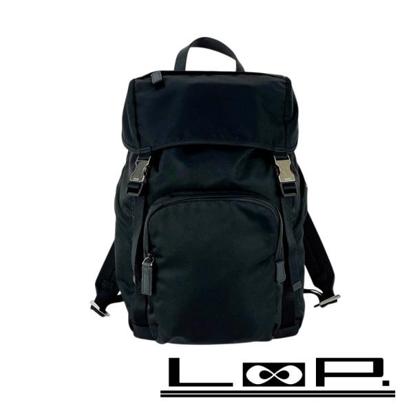 ■新同■ プラダ リュックサック バックパック テスート ナイロン ブラック NERO 2VZ135...