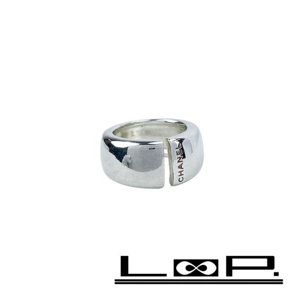 ■美品■　シャネル リング 指輪 ロゴ スリット アクセサリー シルバー SV925 10号 【48...