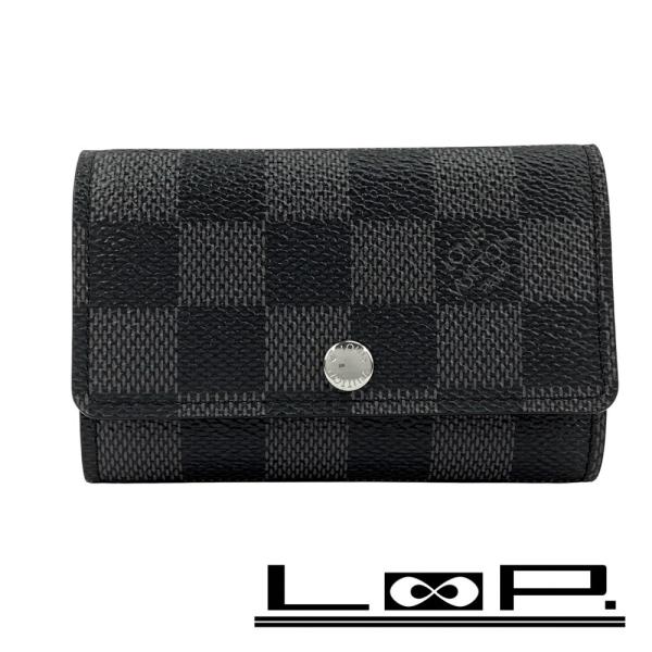 ■美品■　ルイヴィトン ミュルティクレ 6 6連 キーケース ダミエ グラフィット ブラック N62...