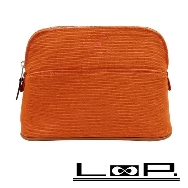 エルメス ■未使用■2025年■ ボリード ポーチ コスメ 化粧ポーチ 小物入れ キャンバス オレン...