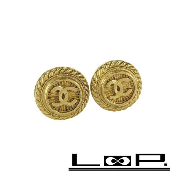 シャネル ■美品■ ココマーク イヤリング アクセサリー ラウンド ゴールド GP 【495168】...