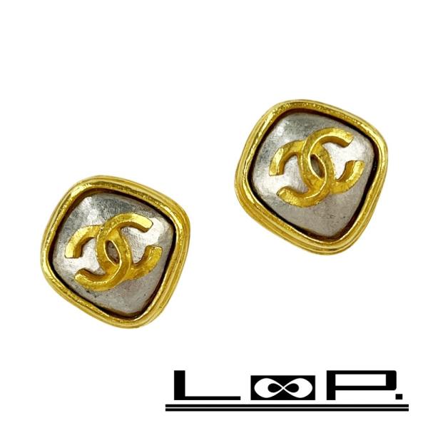 シャネル ■美品■ ココマーク イヤリング アクセサリー ひし形 ゴールド シルバー GP 97A ...