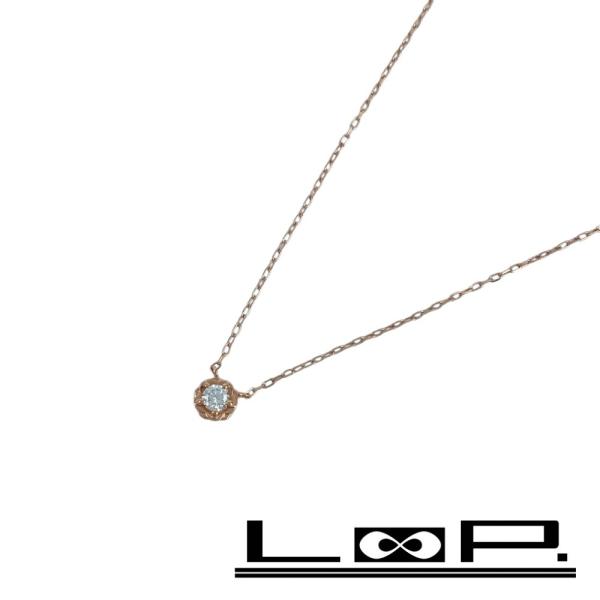 4℃ ■新同■  ペンダント ネックレス アクセサリー ピンクゴールド ダイヤ K18 PG 1.2...