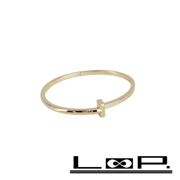 ティファニー ■新同■磨き済■ Tワン ナローヒンジ バングル ブレスレット アクセサリー ピンクゴ...