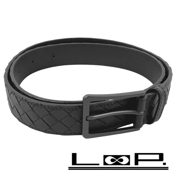 ボッテガヴェネタ ■美品■ ベルト メンズ  イントレチャート レザー ダークブラウン ＃85 【5...