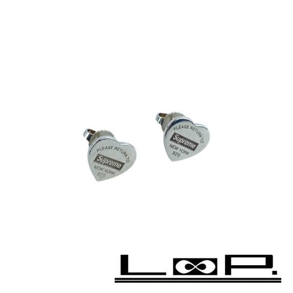 ティファニー ■美品■コラボ■ シュプリーム ピアス アクセサリー リターントゥ ハートタグ シルバ...