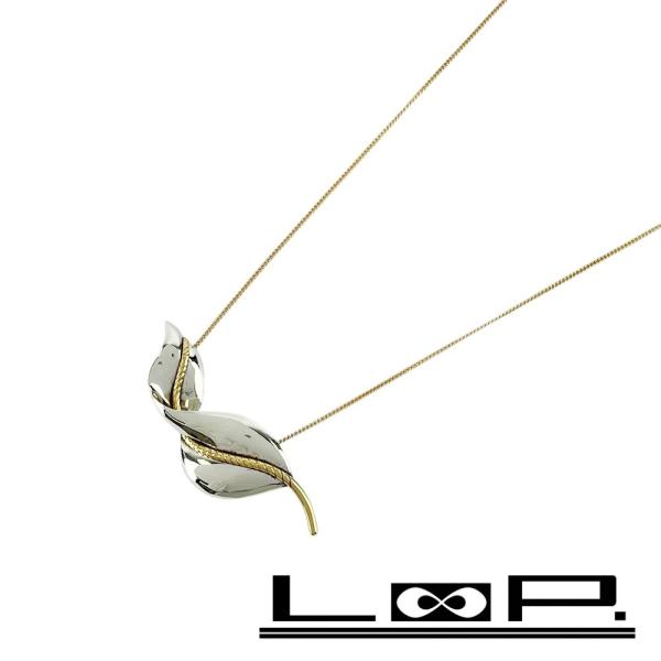 ティファニー ■美品■ リーフ モチーフ ネックレス アクセサリー コンビ シルバー ゴールド SV...