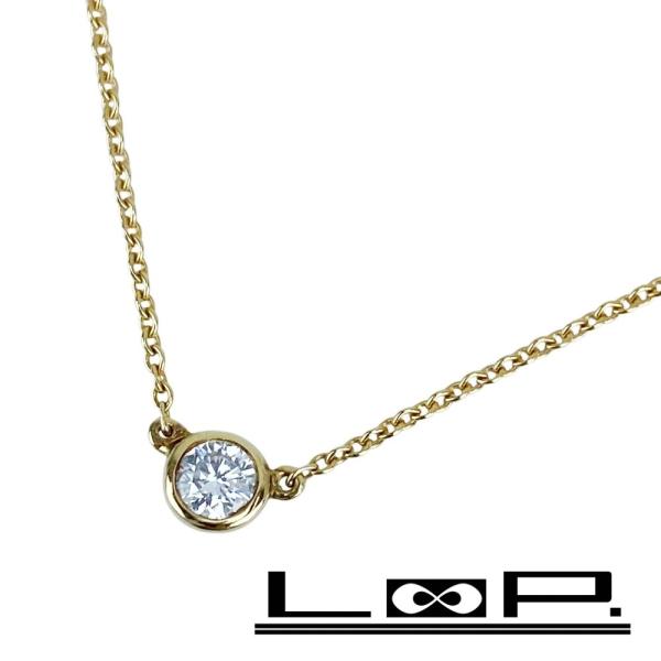 ティファニー ■美品■ バイザヤード ネックレス 1PD ダイヤ K18 YG750 イエローゴール...