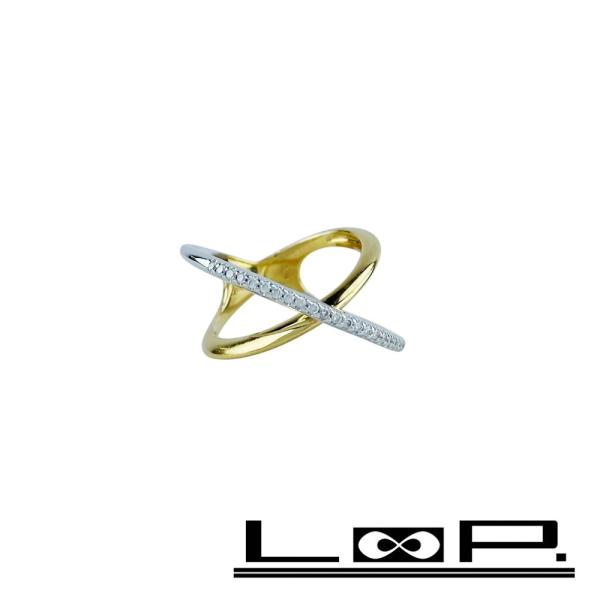 ポンテヴェキオ ■中古■ リング 指輪 アクセサリー イエローゴールド シルバー ダイヤ K18 7...