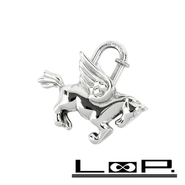 エルメス ■美品■ ペガサス カデナ バッグ チャーム キーホルダー SS シルバー 【556227...