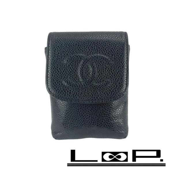 シャネル ■中古■  シガレットケース タバコ 煙草 キャビアスキン ブラック 【557149】7