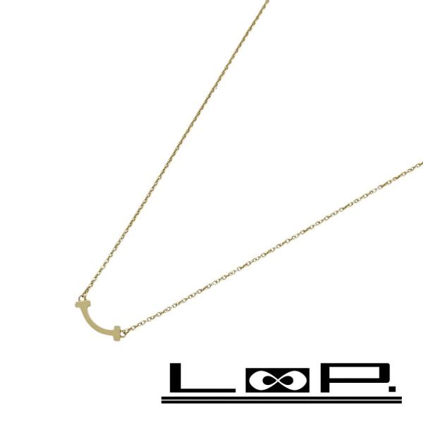 ティファニー ■美品■ Tスマイル マイクロ ネックレス アクセサリー ゴールド K18 YG750...