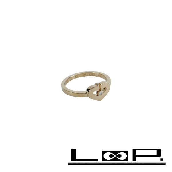 カルティエ ■新同■磨き済■ Cハート スモール ダイヤ リング 指輪 アクセサリー ピンクゴールド...