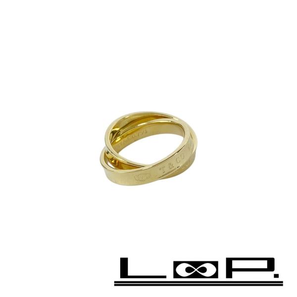 ティファニー ■新同■磨き済■ 1837 インターロッキング リング 指輪 アクセサリー 2連 ゴー...