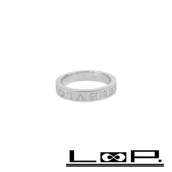 ブルガリ ■新同■磨き済■ ダブルロゴ リング 指輪 アクセサリー 1PD ホワイトゴールド K18...