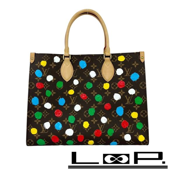 ルイヴィトン ■新同■IC■ オンザゴーMM 草間彌生 ハンド ショルダー バッグ 2WAY レザー...