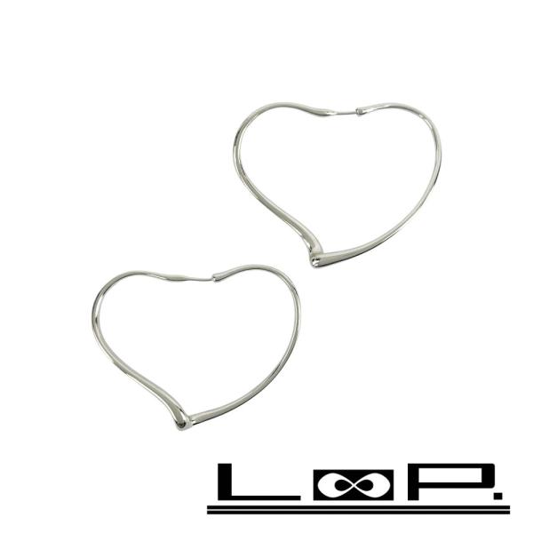 ティファニー ■新同■磨き済■ エルサペレッティ オープンハート フープ ピアス アクセサリー シル...