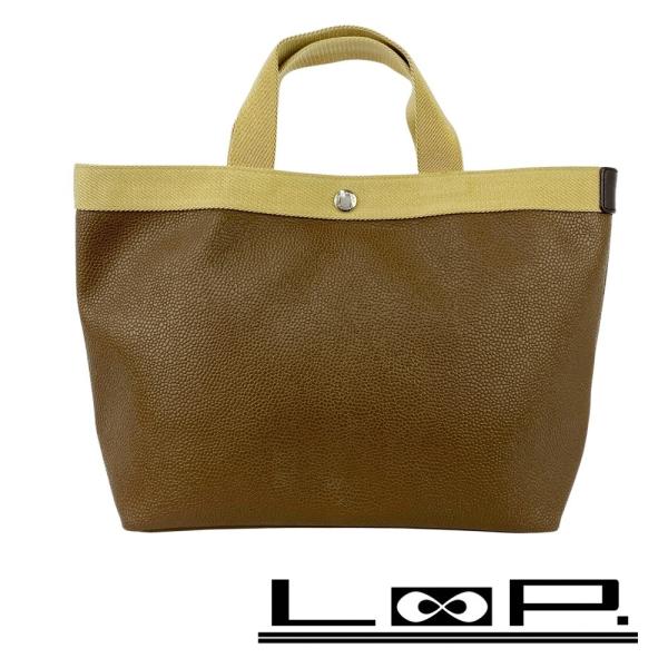 エルベシャプリエ ■美品■ リュクス 舟型 トート バッグ コーテッドキャンバス レザー ゴールド ...