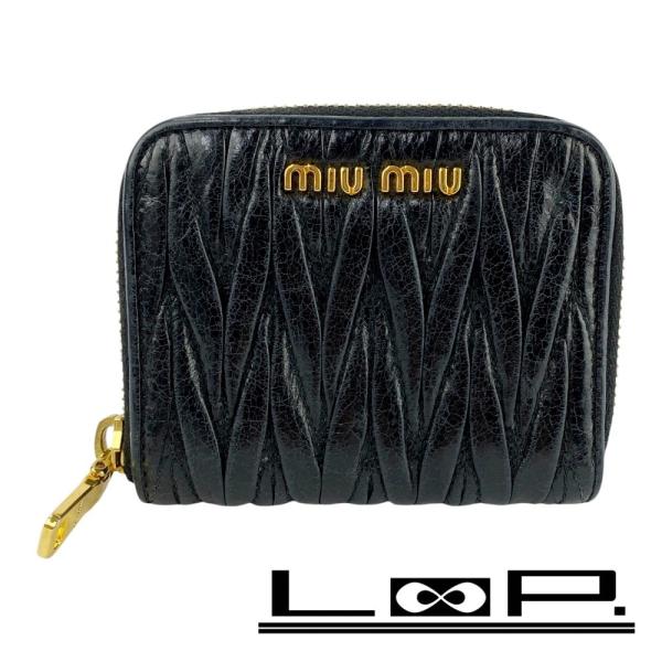 ミュウミュウ ■中古■ マドラス コイン ケース 財布 小銭入れ ウォレット マテラッセ レザー ブ...