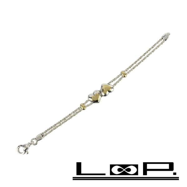 ティファニー ■新同■磨き済■ ハート ダブルロープ コンビ ブレスレット アクセサリー シルバー ...