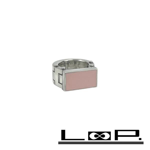 ボッテガヴェネタ ■美品■ リング アクセサリー シルバー SV925 ピンク ＃15 箱 23.5...