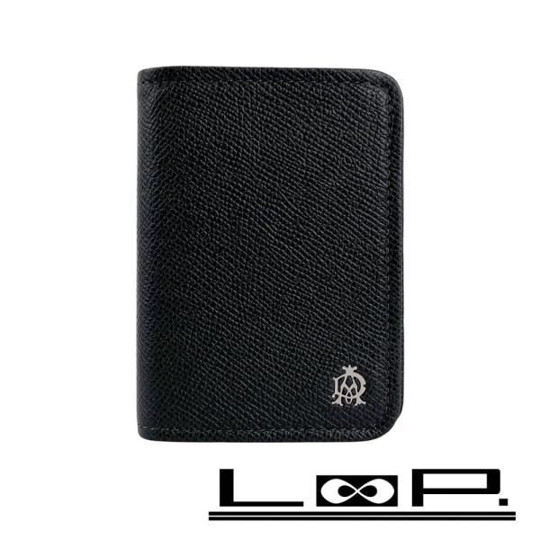 ダンヒル ■新同■ カードケース 二つ折り 名刺入れ ロゴ ビジネス レザー チャコール 箱 【58...