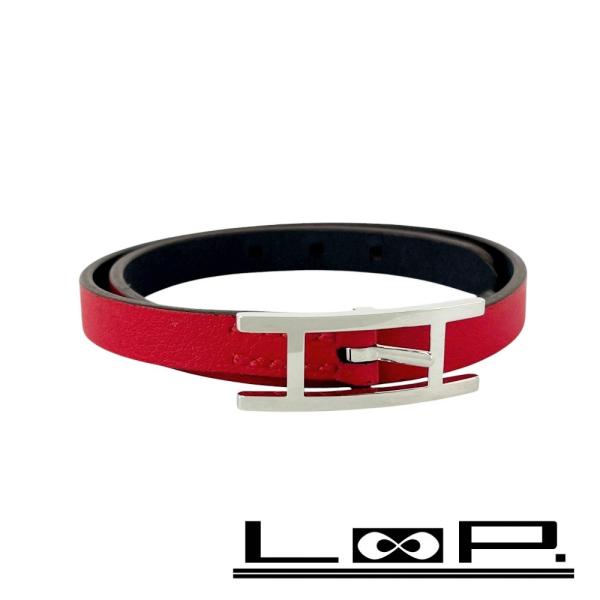 エルメス ■新同■ ビーアピ アピIII ドゥブルトゥール ブレスレット レッド ブラック シルバー...