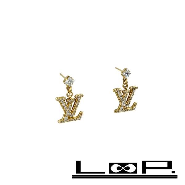 ルイヴィトン ■新同■ レディ ピアス アクセサリー ゴールド GP M01844 【588426】...