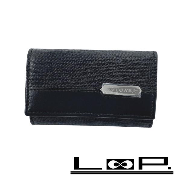 ブルガリ ■未使用■ セルペンティ スカリエマン キーケース キーリング 6連 レザー ブラック 2...