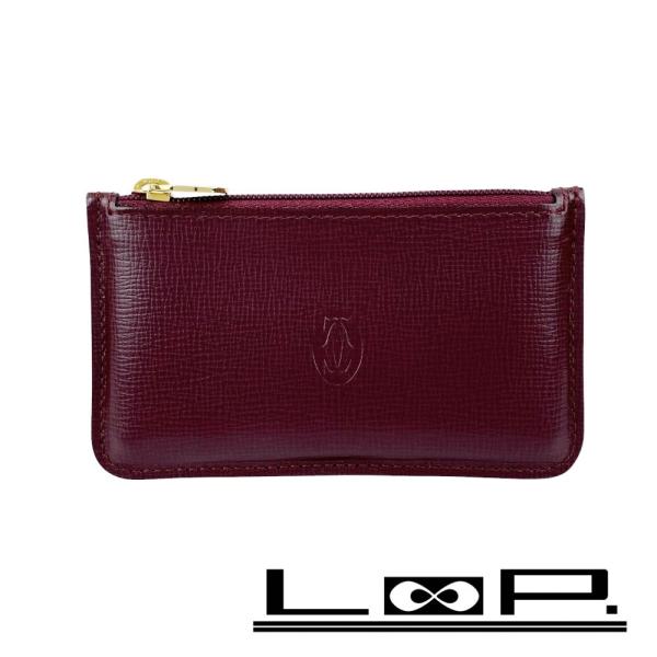 カルティエ ■新同■ マスト コインケース 小銭入れ 財布 ウォレット キーチェーン ボルドー 箱 ...