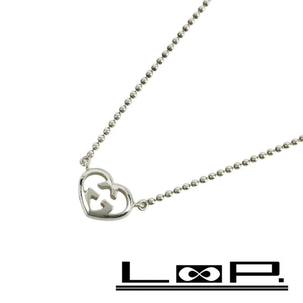 グッチ ■新同■ インターロッキング G ハート ネックレス ペンダント アクセサリー シルバー S...