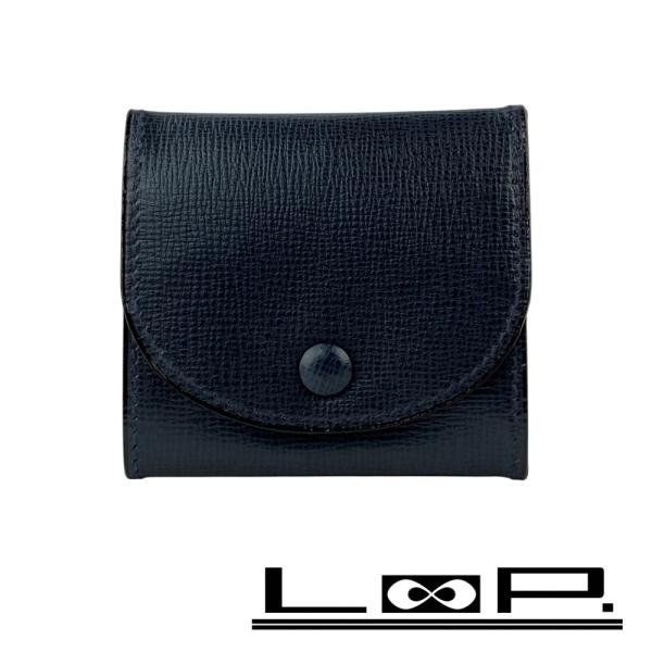 ヴァレクストラ ■美品■ コインケース 小銭入れ 財布 ウォレット レザー ネイビー 箱 【6055...