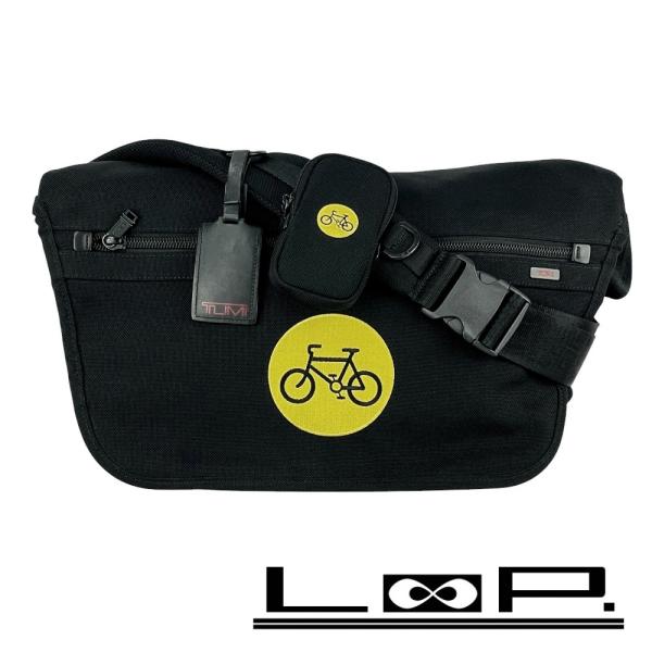トゥミ ■美品■ メッセンジャー ショルダー バッグ 自転車 カバン ナイロン ブラック イエロー ...