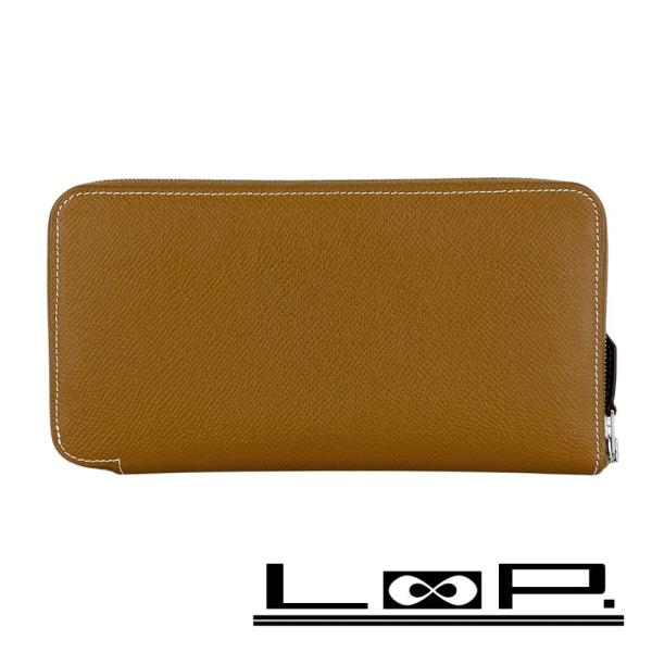 エルメス ■美品■ アザップロング シルクイン 長財布 ウォレット エプソン ゴールド Z刻 箱 【...
