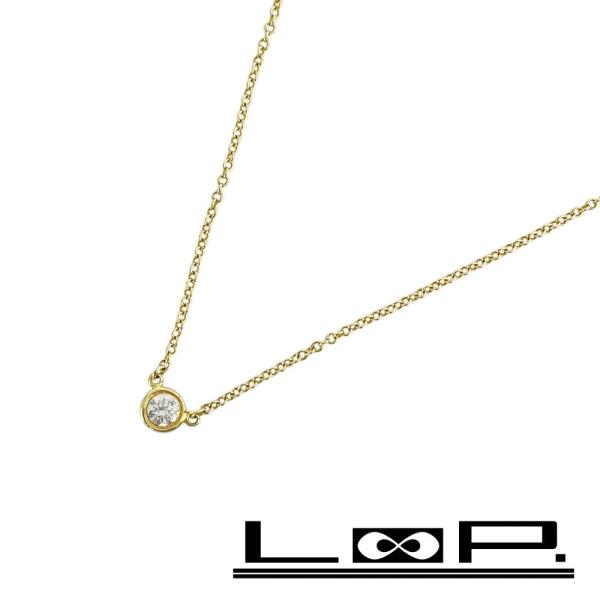 ティファニー ■美品■ バイヤザード ネックレス アクセサリー YG750 K18 ダイヤ イエロー...