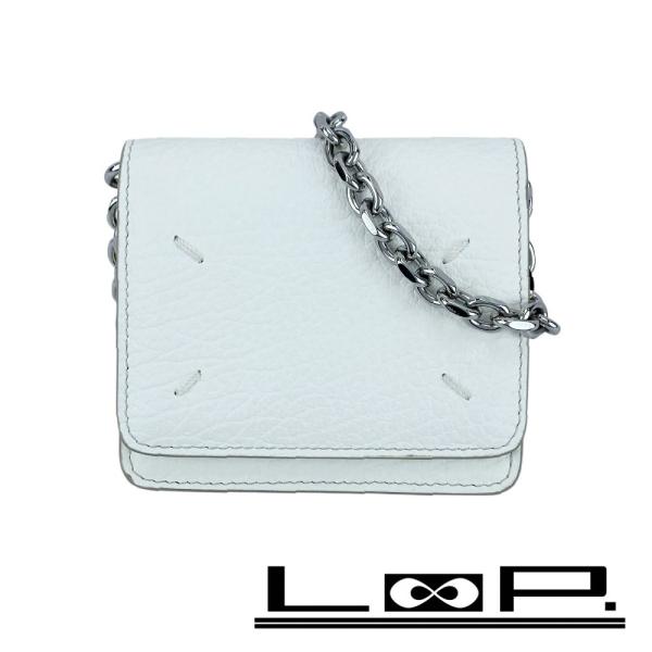 マルジェラ ■未使用■ チェーン ウォレット コンパクト 財布 小銭入れ ショルダー 4ステッチ レ...