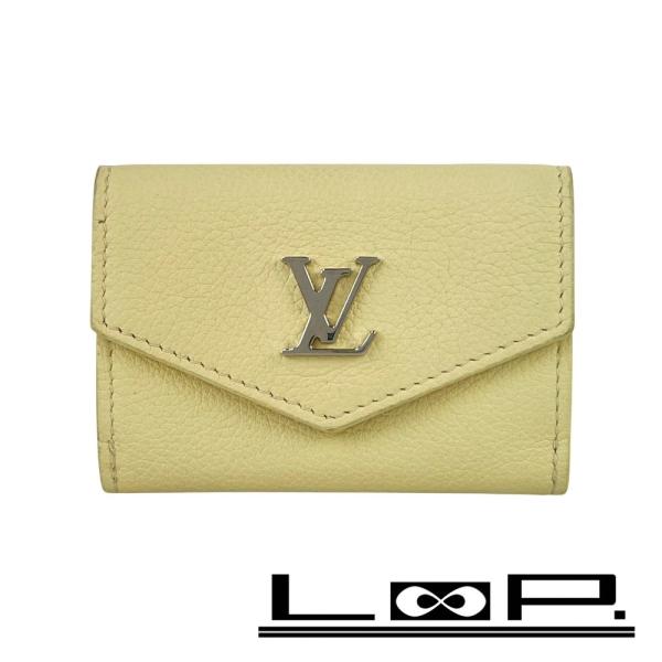 ルイヴィトン ■美品■ ポルトフォイユロック ミニ 三つ折り財布 ウォレット レザー ベージュ  M...
