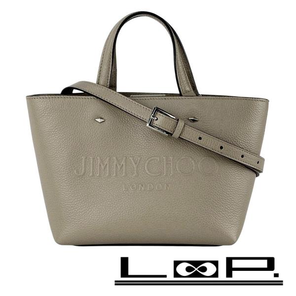 ジミーチュウ ■未使用■ ロゴ 2WAY ハンド ショルダーバッグ カバン レザー ベージュ 【61...