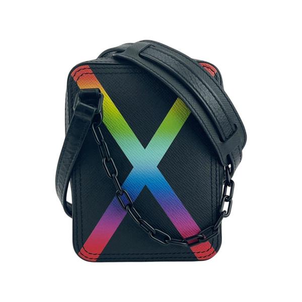 ルイヴィトン ■新同■ ダヌーブ メッセンジャー ショルダー バッグ タイガ レインボー ブラック ...