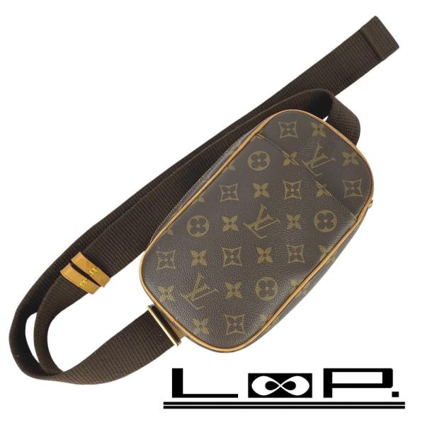 ルイヴィトン ■美品■ ポシェットガンジュ ショルダー ボディーバッグ モノグラム ブラウン M51...