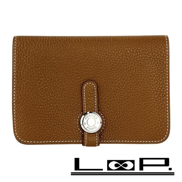 エルメス ■美品■ ドゴン コンパクト ウォレット 財布 トゴ ゴールド □R刻 【625657】1...