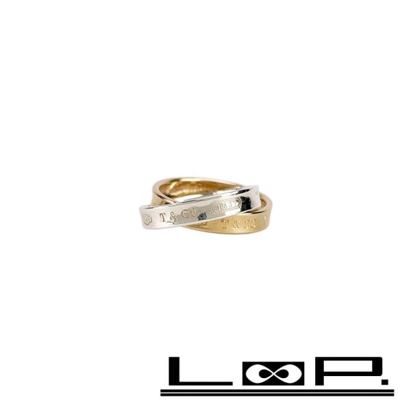 ティファニー ■美品■ インターロッキング サークル リング 指輪 1837 シルバー ピンクゴール...