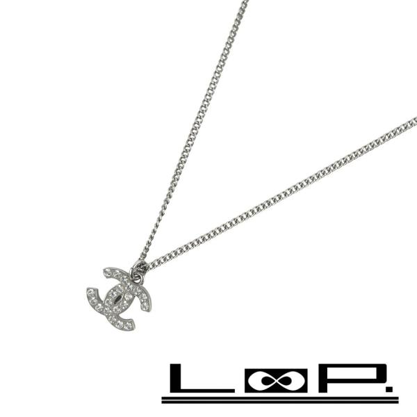 シャネル ■新同■ ココマーク ネックレス アクセサリー SS ラインストーン シルバー 【6486...