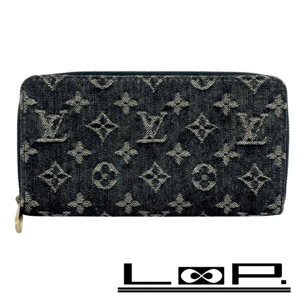 ルイヴィトン ■美品■ ジッピーウォレット 長財布 ウォレット モノグラム デニム ブラック M95...