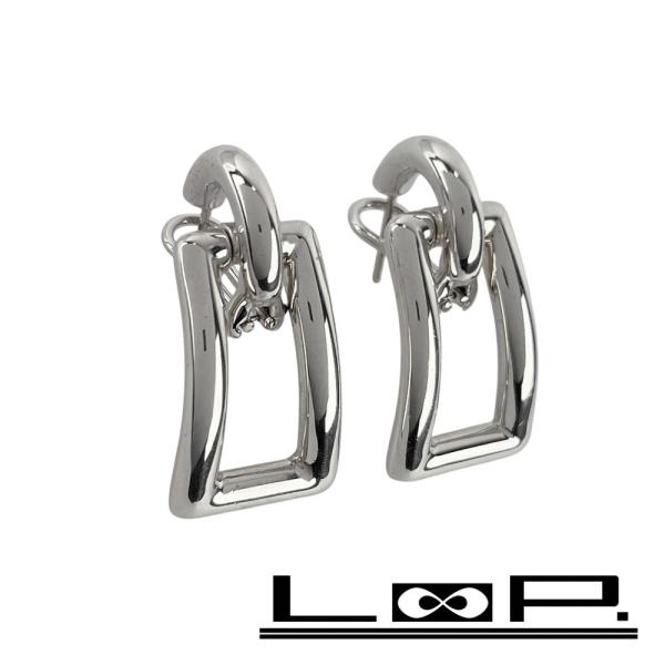 ティファニー ■美品■ オープンレクタングル ピアス アクセサリー SV925 シルバー 【6585...