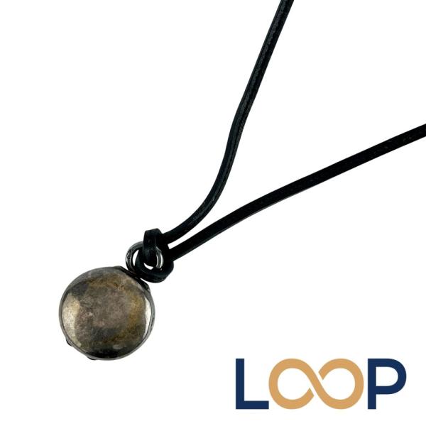 エルメス ■中古■86cm■ ロケット ペンダント ロング ネックレス ピルケース SV925 レザ...