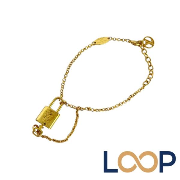 ルイヴィトン ■美品■ ブラスレ ロッキー ブレスレット アクセサリー カデナ GP ゴールド M0...