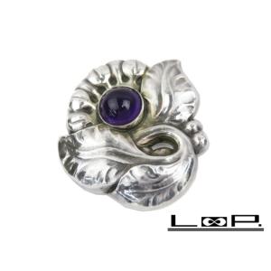 ▼値下げ▼　■美品■　ジョージジェンセン ブローチ フラワー パープル アメジスト SV ＃71 【...