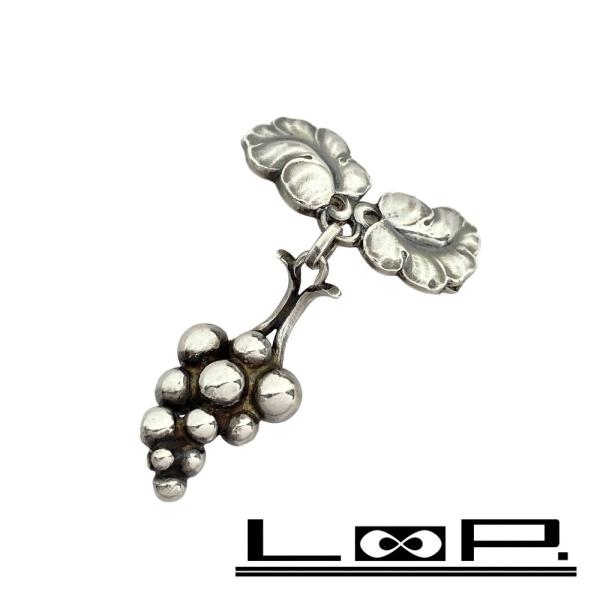 ▼値下げ▼　■美品■　ジョージジェンセン グレープ ぶどう ブローチ シルバー SV #217 【9...